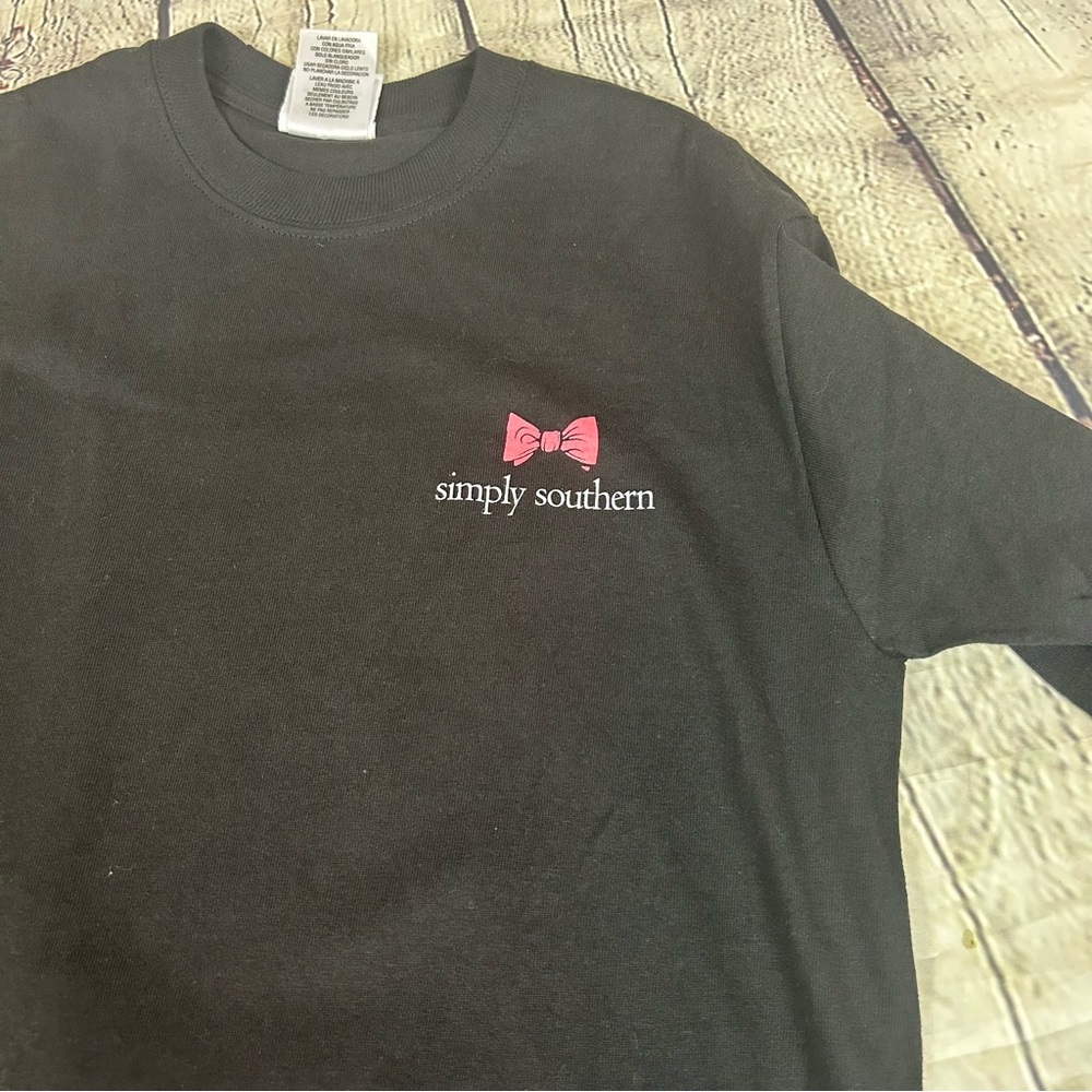 Simply Southern state of mind black long sleeve t-shirt - Picture 6 of 11